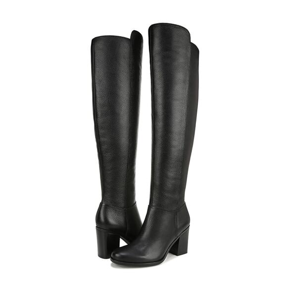 Naturalizer Womens Kyrie Knee High Boots US 7 M Wide Calf Black Leather NIB - Picture 1 of 10
